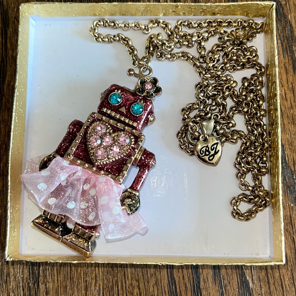 BETSY JOHNSON BLING ROBOT TUTU NECKLACE